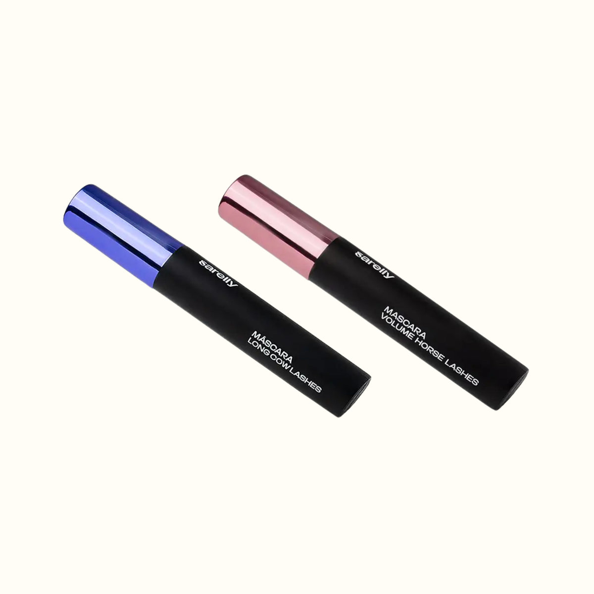 SARELLY Kit 2 Máscara Waterproof Cow Lashes & Máscara Waterproof Horse Lashes