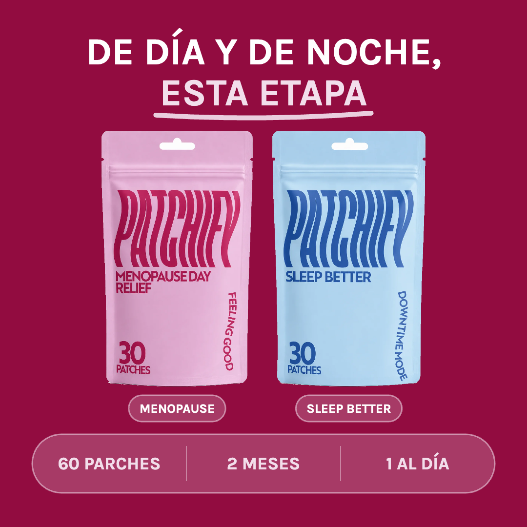 Patchify Duo Esta Etapa: de día y de noche. Menopause Day Relief y Sleep Better, 60 parches.