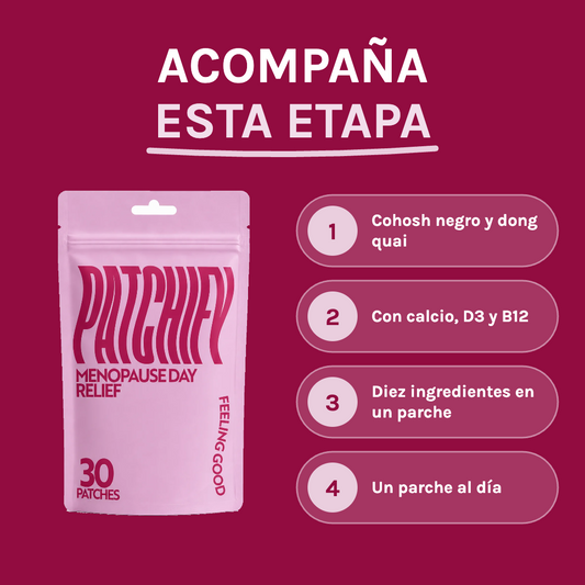 Patchify Menopause Relief: acompaña esta etapa. Parche con cohosh negro, cúrcuma y más.