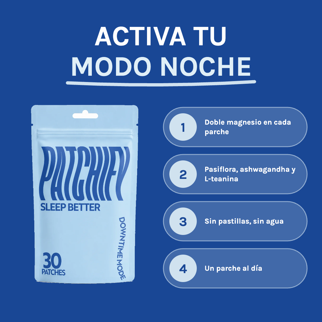 Patchify Sleep Better: activa tu modo noche. Parche con magnesio, pasiflora y más.
