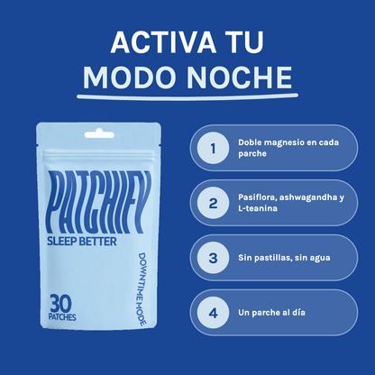 Patchify Sleep Better: activa tu modo noche. Parche con magnesio, pasiflora y más.