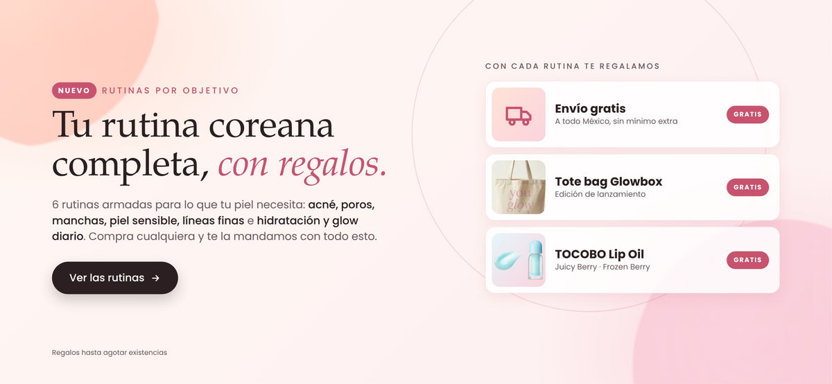Nuevas rutinas coreanas por objetivo con envío gratis, tote bag y TOCOBO lip oil de regalo