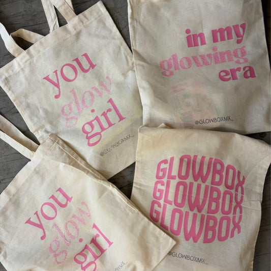 Tote bags de lona Glowbox — regalo con tu rutina