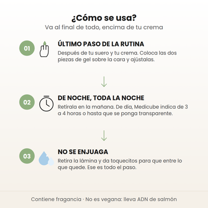 Cómo se usa la Gel Mask de Medicube: último paso, toda la noche y no se enjuaga